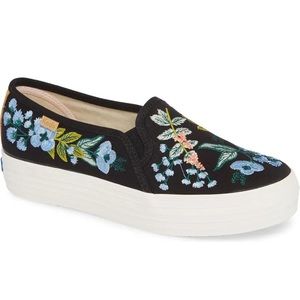 Rifle Paper Co Keds Embroidered
